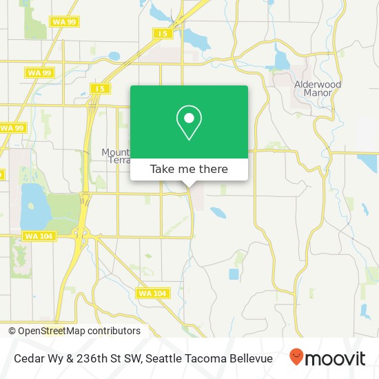 Cedar Wy & 236th St SW map