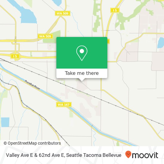 Mapa de Valley Ave E & 62nd Ave E