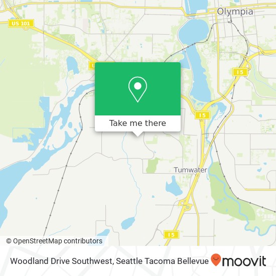 Woodland Drive Southwest map