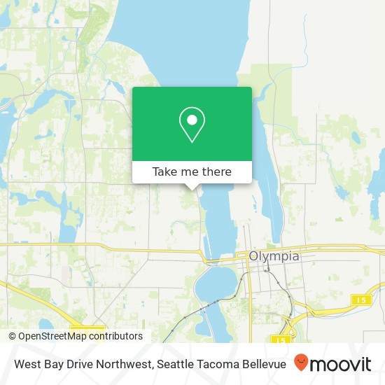 Mapa de West Bay Drive Northwest