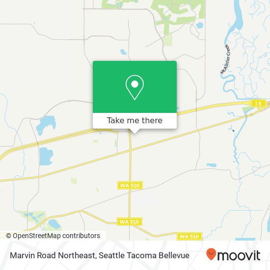 Marvin Road Northeast map