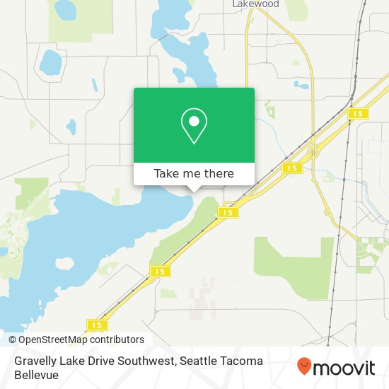 Mapa de Gravelly Lake Drive Southwest