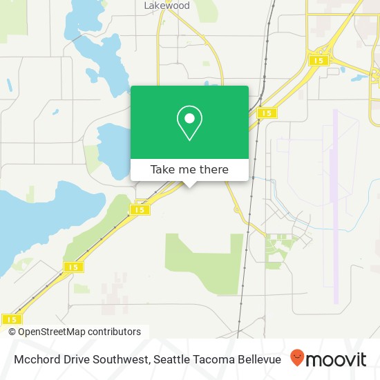 Mcchord Drive Southwest map