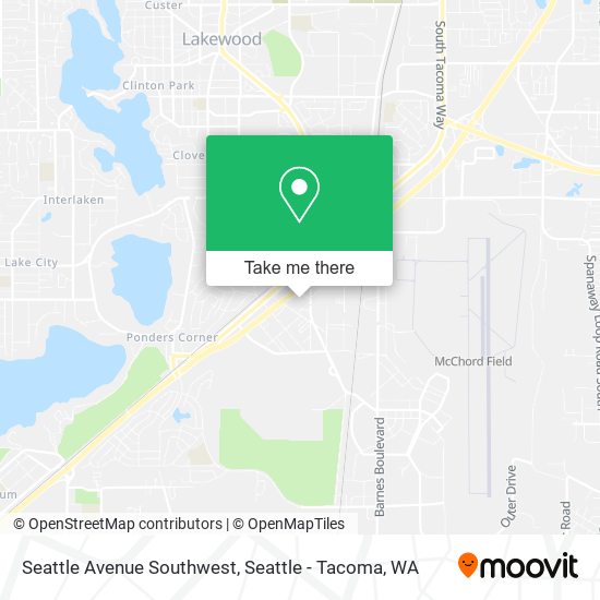 Seattle Avenue Southwest map