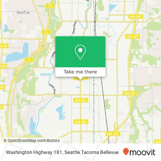 Washington Highway 181 map