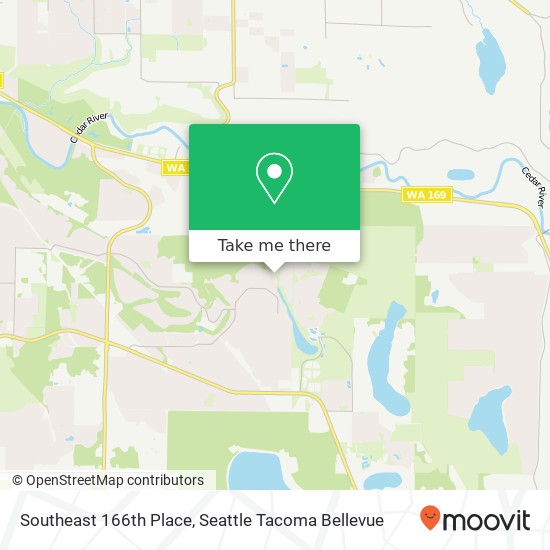 Southeast 166th Place map