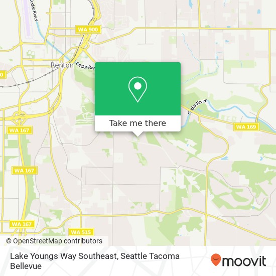 Mapa de Lake Youngs Way Southeast