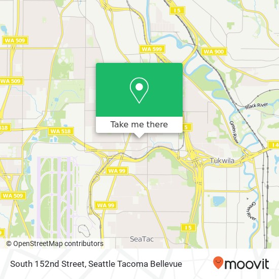 South 152nd Street map