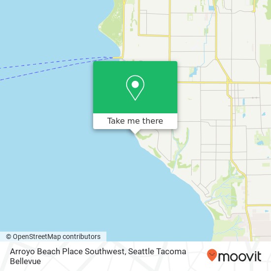Mapa de Arroyo Beach Place Southwest