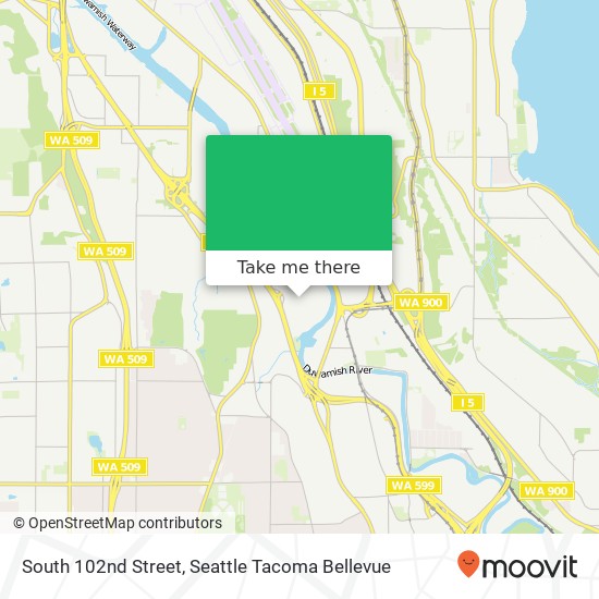 Mapa de South 102nd Street