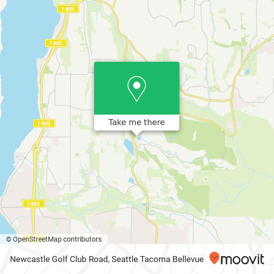 Mapa de Newcastle Golf Club Road