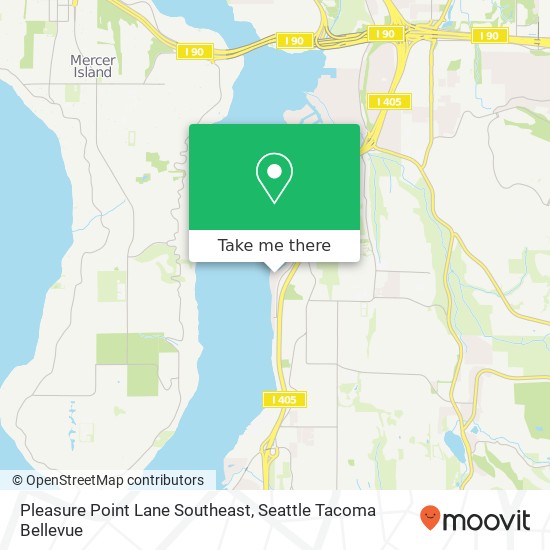 Pleasure Point Lane Southeast map