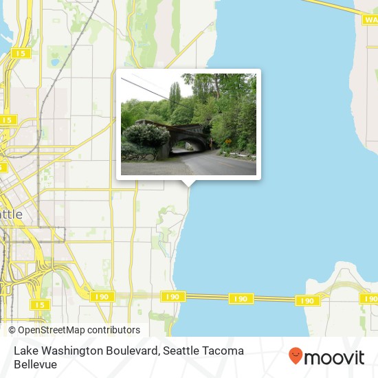 Lake Washington Boulevard map