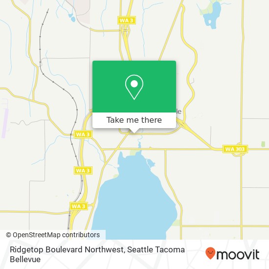 Ridgetop Boulevard Northwest map