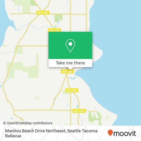 Mapa de Manitou Beach Drive Northeast