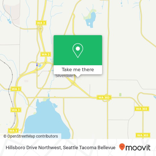 Mapa de Hillsboro Drive Northwest