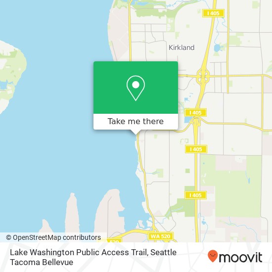Lake Washington Public Access Trail map