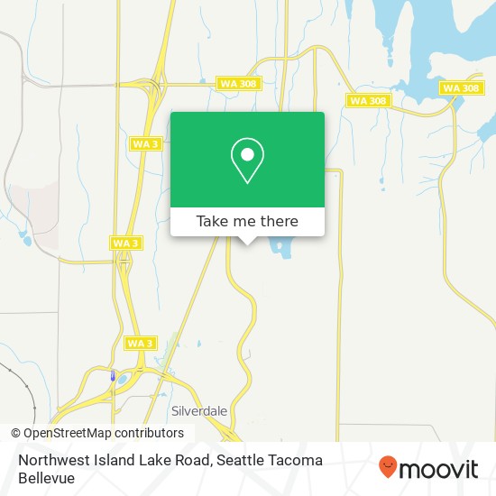 Northwest Island Lake Road map