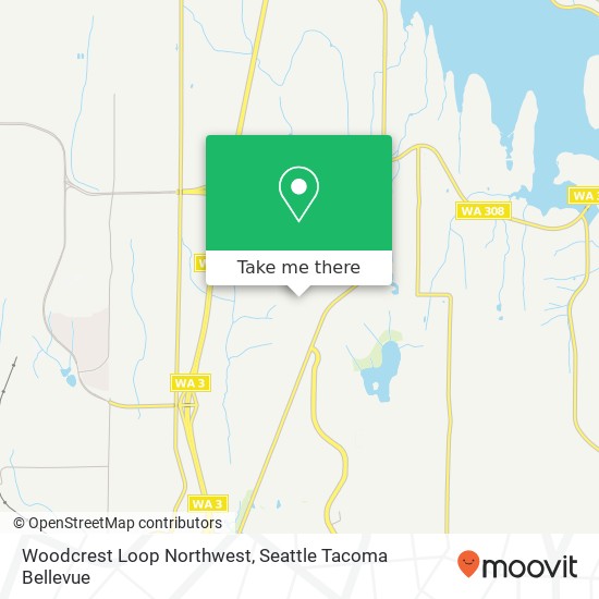 Mapa de Woodcrest Loop Northwest