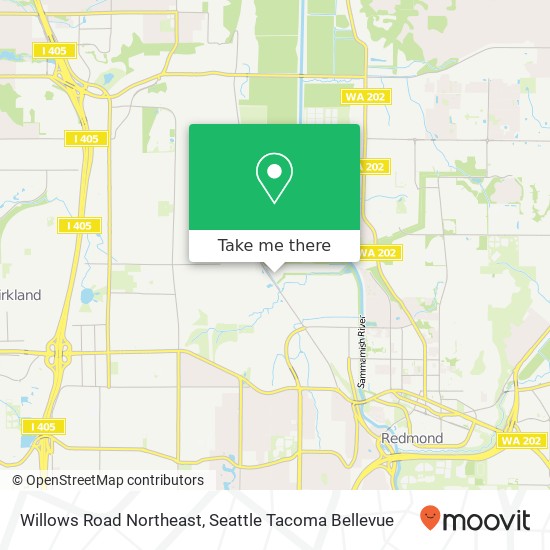 Mapa de Willows Road Northeast