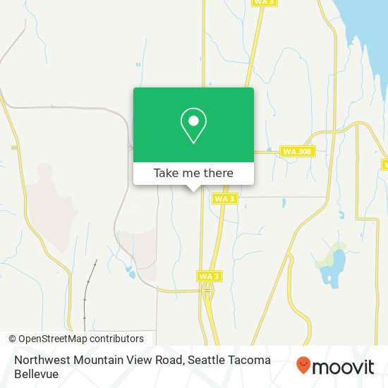 Mapa de Northwest Mountain View Road