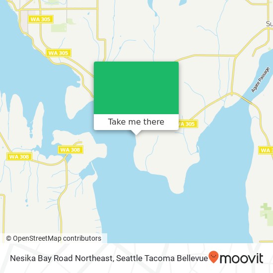 Nesika Bay Road Northeast map