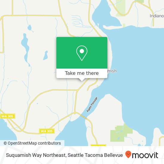 Suquamish Way Northeast map