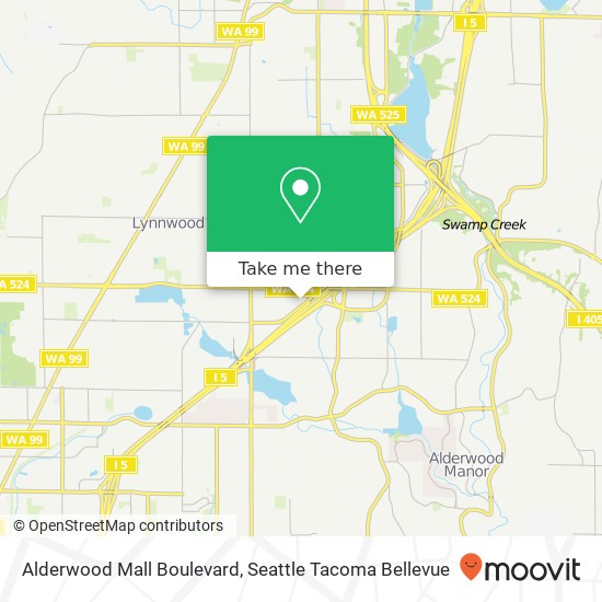 Mapa de Alderwood Mall Boulevard