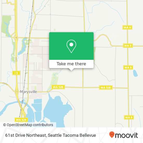 61st Drive Northeast map