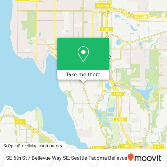 SE 6th St / Bellevue Way SE map