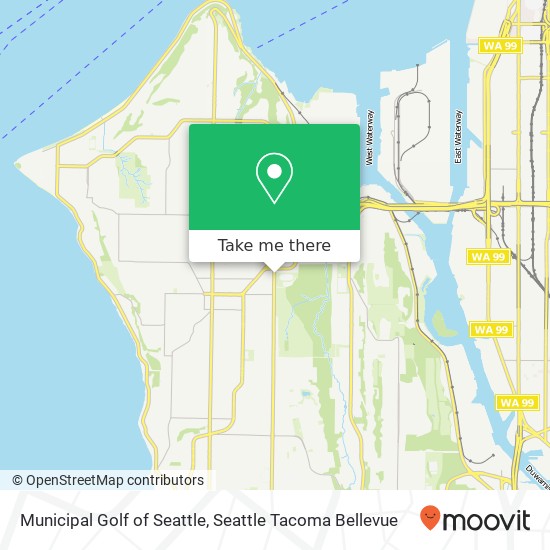 Municipal Golf of Seattle map