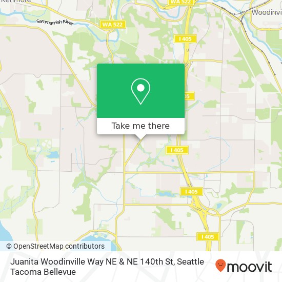 Mapa de Juanita Woodinville Way NE & NE 140th St