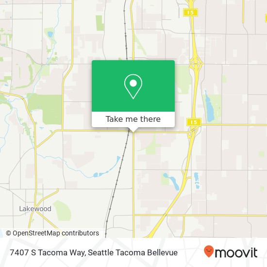 7407 S Tacoma Way map