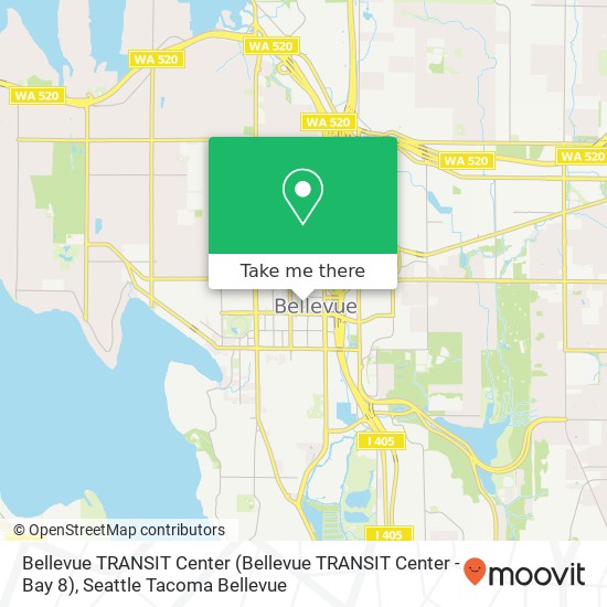 Mapa de Bellevue TRANSIT Center (Bellevue TRANSIT Center - Bay 8)