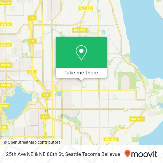 25th Ave NE & NE 80th St map