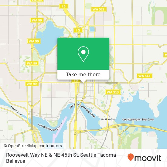 Roosevelt Way NE & NE 45th St map