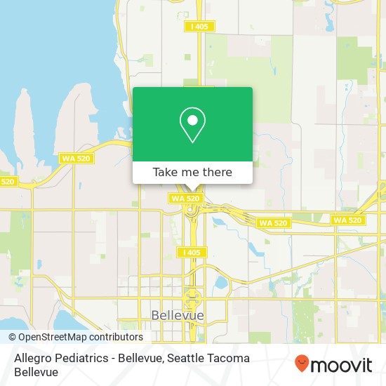 Allegro Pediatrics - Bellevue map