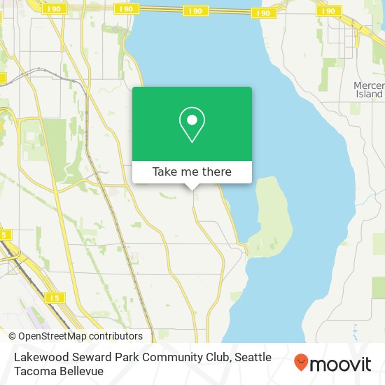 Lakewood Seward Park Community Club map