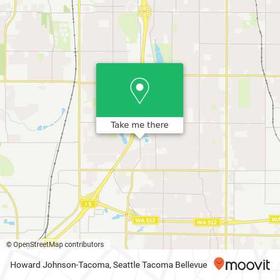 Howard Johnson-Tacoma map