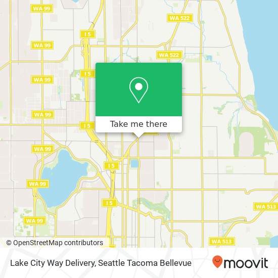 Lake City Way Delivery map