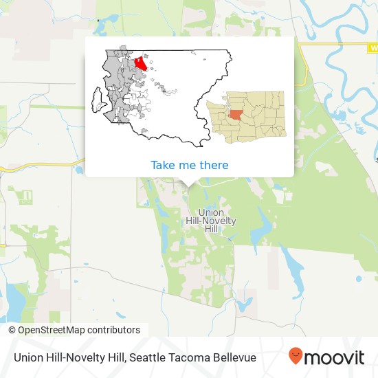 Union Hill-Novelty Hill map