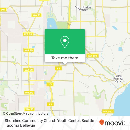 Mapa de Shoreline Community Church Youth Center