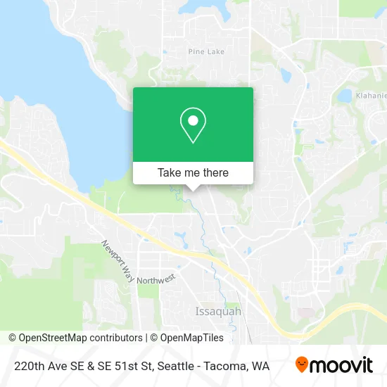 220th Ave SE & SE 51st St map