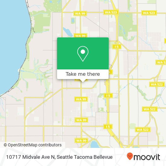 Mapa de 10717 Midvale Ave N