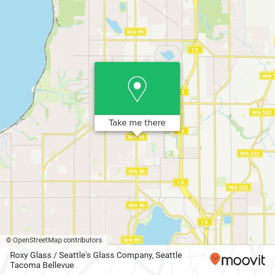 Mapa de Roxy Glass / Seattle's Glass Company