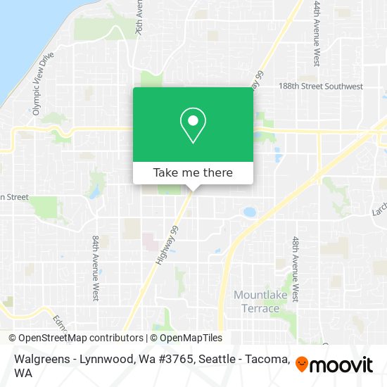 Mapa de Walgreens - Lynnwood, Wa #3765
