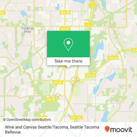 Wine and Canvas Seattle/Tacoma map