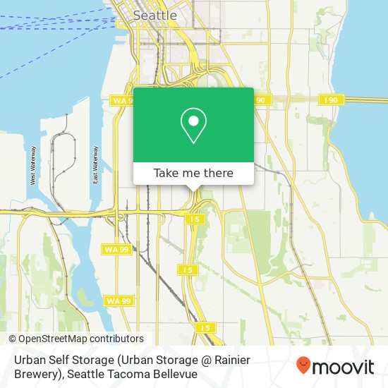 Mapa de Urban Self Storage (Urban Storage @ Rainier Brewery)