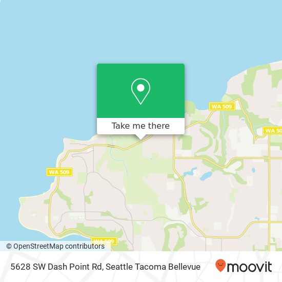 Mapa de 5628 SW Dash Point Rd