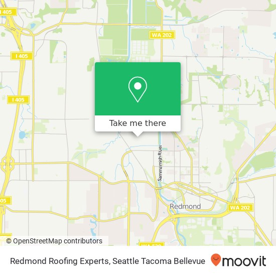 Redmond Roofing Experts map